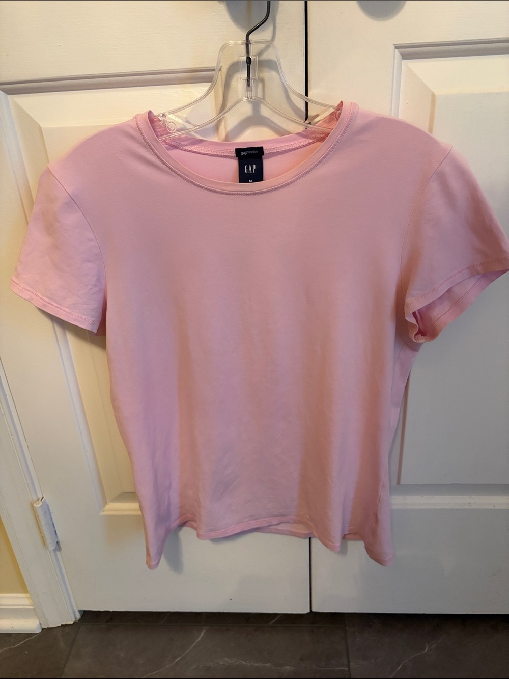 Vintage GAP Pink Cotton/Stretch Round Neck Top